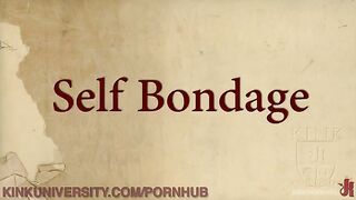 Alternative girl demonstrates the art of self-bondage in a steamy tutorial