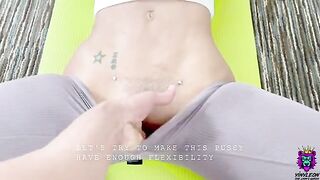 Naive yoga student with thick ass gets fucked hard after stretching