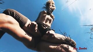 The guy has an incredible picnic with the sexy Mia Bandini outdoors