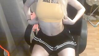 Young schoolgirl makes blowjob and fucks at home with boyfriend