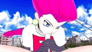 Jessie from Team Rocket fucks your rocket Pokémon in POV hentai