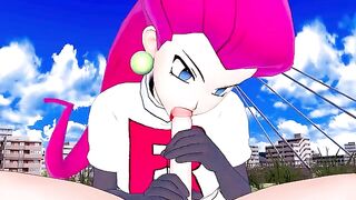 Jessie from Team Rocket fucks your rocket Pokémon in POV hentai