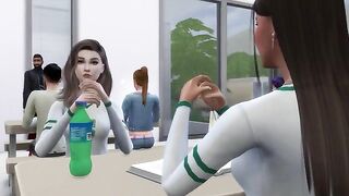 Student seduces her professor to come inside with romantic and erotic vibes