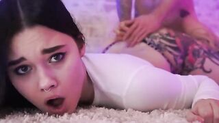 Girl is too tight, can't take it all - hardcore sex