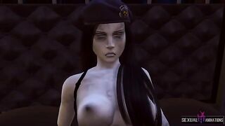 Ada Wong captured by a police zombie girl and fucked extreme
