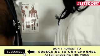 Doctor fucks two hot teen nurses in a steamy LetsDoeIt threesome scene