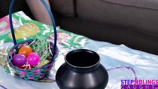 Step-sis challenges bro to find her Easter egg for exclusive info