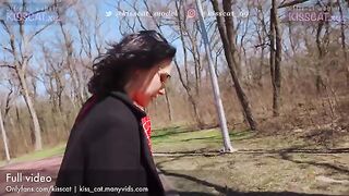 An 18-year-old Russian student gets fucked outdoors for cash with Public Agent