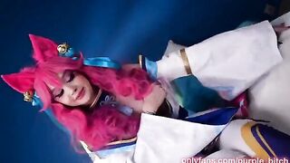 Spirit blossom Ahri enjoys getting fucked by a big cock in this hot scene