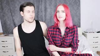 Submissive redhead is collared and leashed before being fucked on camera