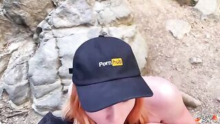A hot girl went to have sex in nature, she has no permanent sex partner