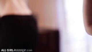 The masseuse oiled the client's pussy for massage
