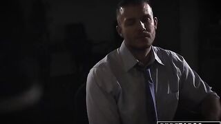 Shady reporter fucked Evelyn Claire in the office after she begged for it