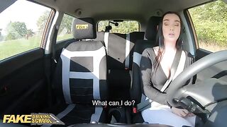 A hot student is being fucked by a fake driving school instructor
