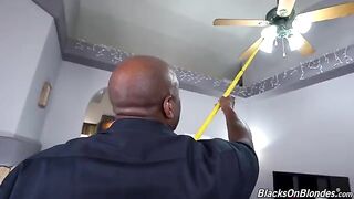 Petite Jazmin Luv gets fucked by a handy man