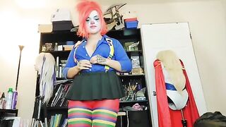 The sexy clown girl is quitting her porn job