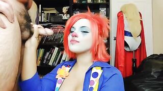 The sexy clown girl is quitting her porn job