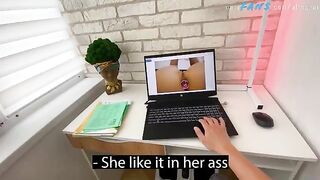 The stepson was caught jerking off with his hot stepmom in a compromising family video