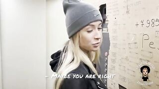 The blonde was caught in a daring act by her husband