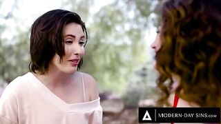 Casey Calvert and Arabelle Raphael seduce her ex-boyfriend for a threesome