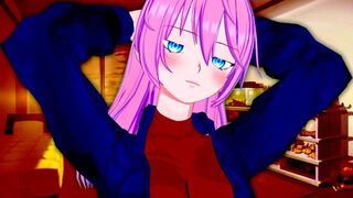 Shikimori Micchon gets her pussy railed in a steamy anime scene