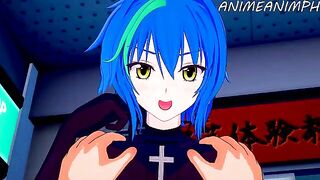 High School DXD Xenovia Quarta’s pussy is used for cum production