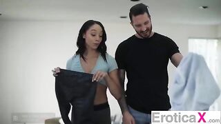 The couple have sensual and erotic sex