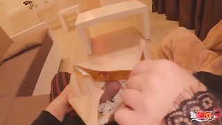 Hot stepmom caught in a steamy, intimate movie moment