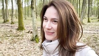 The wife was unfaithful to her husband in the woods