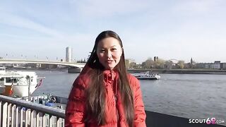 First rimjob and porn with Asia College Girl Luna I, picked up and fucked hard