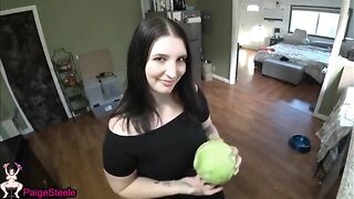 Sex-obsessed stepsister Paige Steele gets her pussy filled with cum