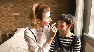 A hot and sexy mime show with passionate and romantic sex performed by a couple