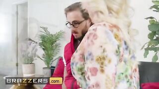 Morgan Taylor, sexy MILF, teaches her neighbor to kiss
