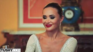 Stunning Venera gets her ass gapped and stuffed with cocks in a thrilling DP scene