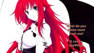Rias welcomes her new servant - a steamy hentai JOI encounter awaits