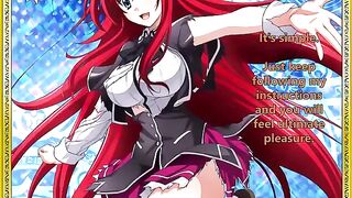 Rias welcomes her new servant - a steamy hentai JOI encounter awaits