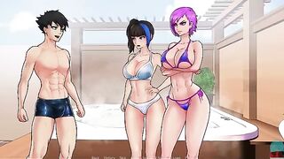 The game is once again in the style of a visual novel