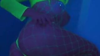 Sperm on my body after cumming from toying