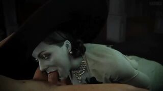 The juicy ass of Lady Dimitrescu gets eaten with sound effects