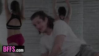 A yoga master fucked with his student and her friends during the lesson