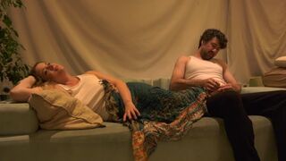 The evening alone with a stepmom turned into a passionate encounter