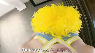 Cute blonde girl fucked in POV and cum on her face