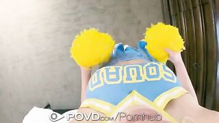 Cute blonde girl fucked in POV and cum on her face