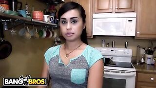 Latina maid Eva Saldana gets her pussy railed hard
