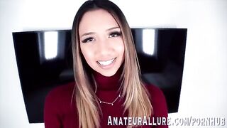 Petite teen Kimora Quin loves the feeling of a cock down her throat