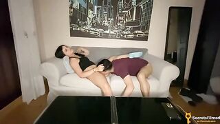 A movie night with a friend turned into passionate intimacy