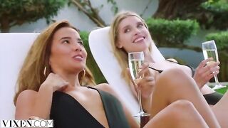 A group sex session with dream girls Agatha, Freya, and Lika