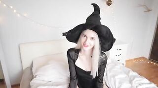 A guy came to a naughty witch on Halloween and got his desires fulfilled