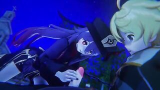 Hentai 3D remake: Hu Tao's impact from Genshin, now in a different style
