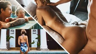 A couple has sex directly on the coast and reaches a great orgasm